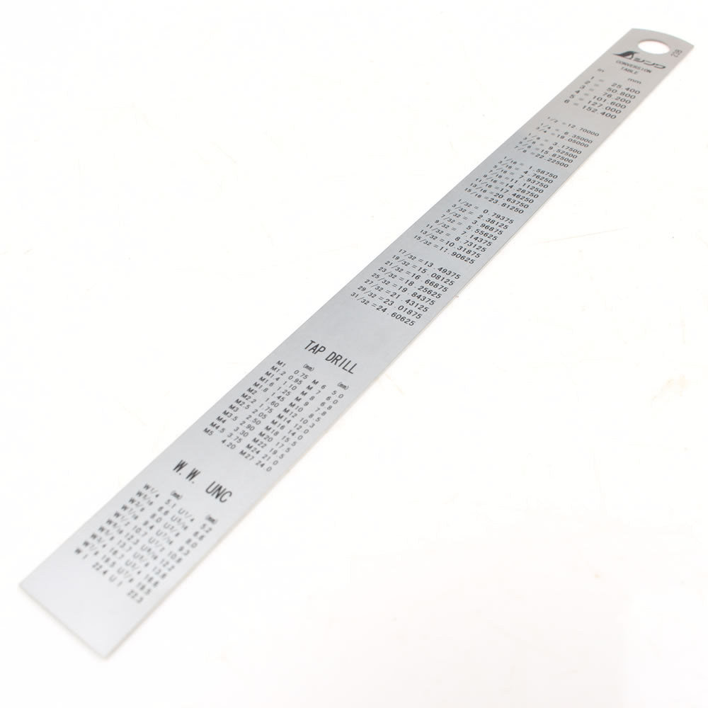 Shinwa Stainless Steel Ruler Conversion Tables