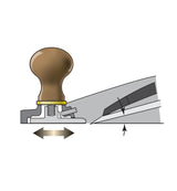 Veritas Bevel-Up Bench Plane - illustration of adjustable mouth